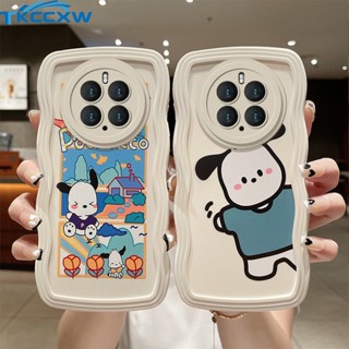 เคสโทรศัพท์มือถือแบบนิ่ม TPU กันกระแทก ลายการ์ตูน Pochacco Wavy น่ารัก สําหรับ Huawei Mate 50 40 30 Pro P50 P40 P30 Pro P40 Lite Nova 10 9 8 7 Pro 7 8 9 SE