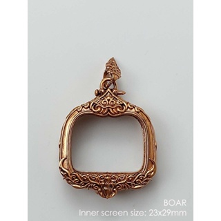 Product name: BOARBronze amulet casing inner size 23x29mm กรอบพระบรอนซ์ หมูป่า สิงห์