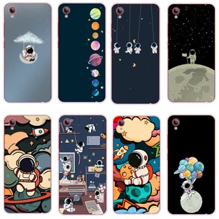 เคสซิลิโคนใส ลายการ์ตูนนักบินอวกาศน่ารัก กันกระแทก สําหรับ Vivo y91 y91c y93 Y79