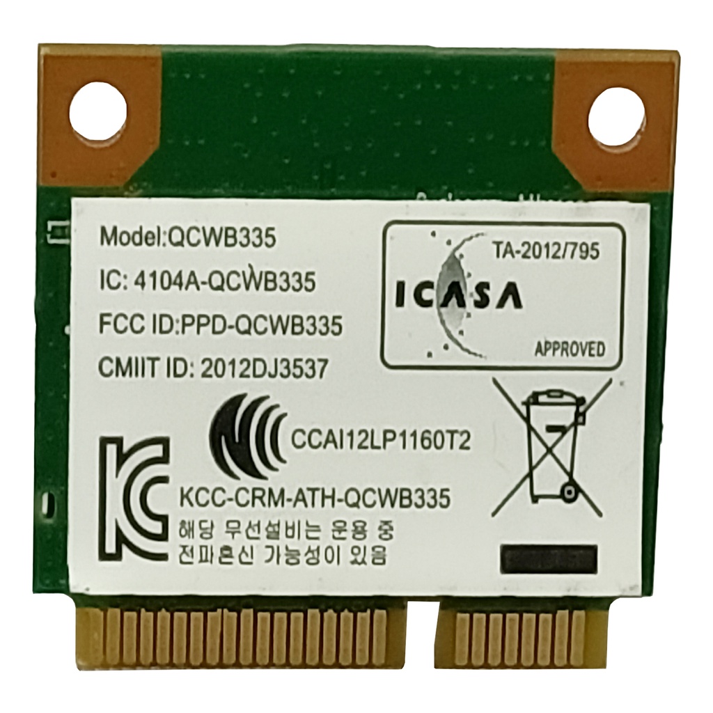 การ์ด Wifi Atheros QCWB335 Bluetoth 4.0 / แล็ปท็อป Wifi Qualcom QCWB335 Bluetoth 4.0