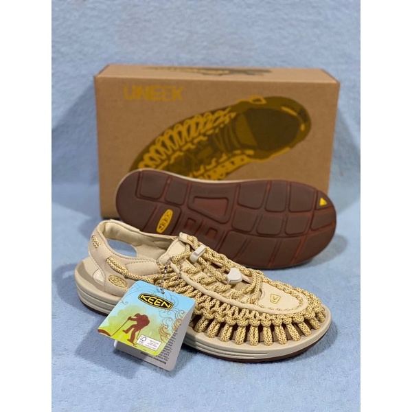 【Logo with KEEN】(งานเทียบแท้) รองเท้ารัดส้น ชาย หญิง (มีกล่อง)เชือกถักสาน รองเท้าเดินป่า
