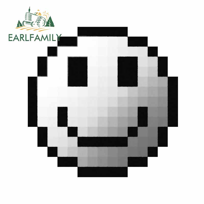 EARLFAMILY 13 ซม.x 12.7 ซม.Smile สติกเกอร์รถ Aquaflask Laotop Motocycle หมวกกันน็อค Decals Creative VAN SUV ตกแต่ง