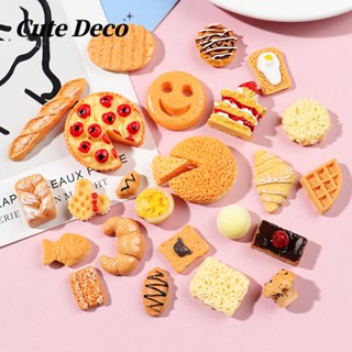 【 Cute Deco 】บิสกิตเลียนแบบน่ารัก (10 แบบ) ซาลาเปาไข่ / ทาร์ตไข่ / ขนมปังหน้ายิ้ม Charm ปุ่ม Crocs / Jibbitz น่ารัก Croc รองเท้า DIY / วัสดุเรซิน Charm สําหรับ DIY