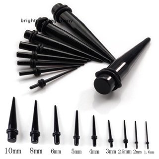 BGTH 2Pcs Ear  Stretching Kit 00G-16G Tapers Plug Tunnel Stretcher Black Vary