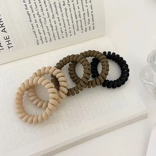 🔥พร้อมส่ง🔥 ยางรัดผมเกลียวพลาสติก ยางมัดผมมินิมอล ยางมัดผมเกาหลี