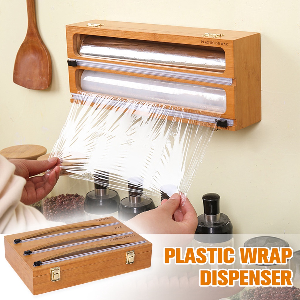 Kitchen Storage Box Cling Wrap Dispenser Food Dispenser Cling Film