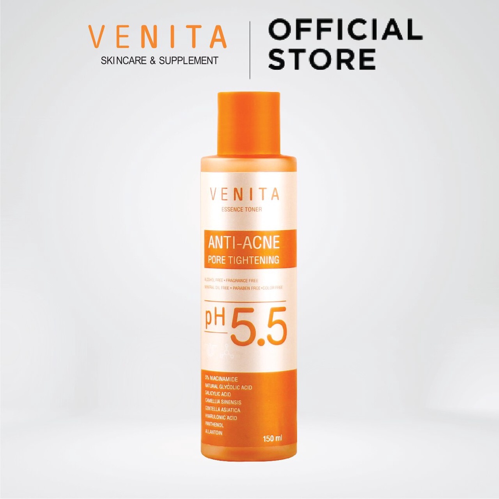 [เอสเซนส์โทนเนอร์ลดสิว] VENITA ANTI-ACNE PORE TIGHTENING ESSENCE TONER  150 ML