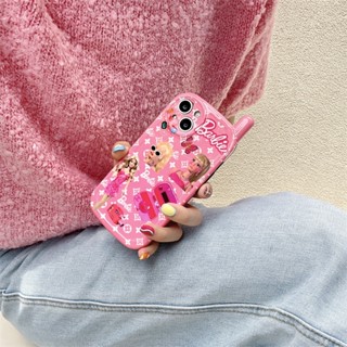 ♗❖✽【Barbie Phone】เคสโทรศัพท์มือถือนิ่ม กันเลนส์กล้อง กันตก ลายอนิเมะ Pink Girly สําหรับ iPhone 14 Pro Max 13 Pro 12 Pro