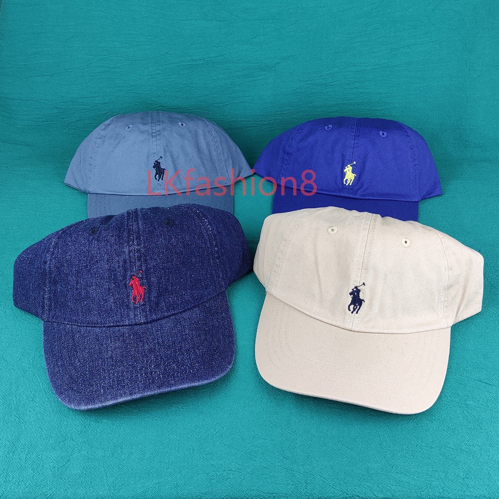 หมวกเบสบอล PL 4 สี Beige Blue ภาพจริง ใหม่ 100% พร้อมป้าย MSRP Cotton Chino Stocked