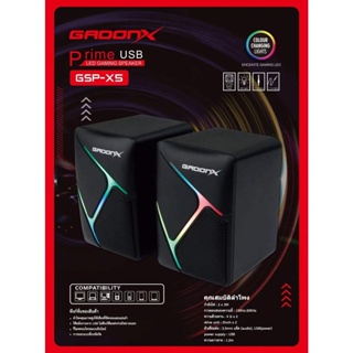 ลำโพง USB ลำโพงต่อคอม GADONX GSP-X5 ลำโพงคุณภาพสูงให้เสียงที่คมชัด สำหรับเครื่องคอมพิวเตอร์แล็ปท็อปโน๊ตบุ๊ค ดีไซน์สวย!!