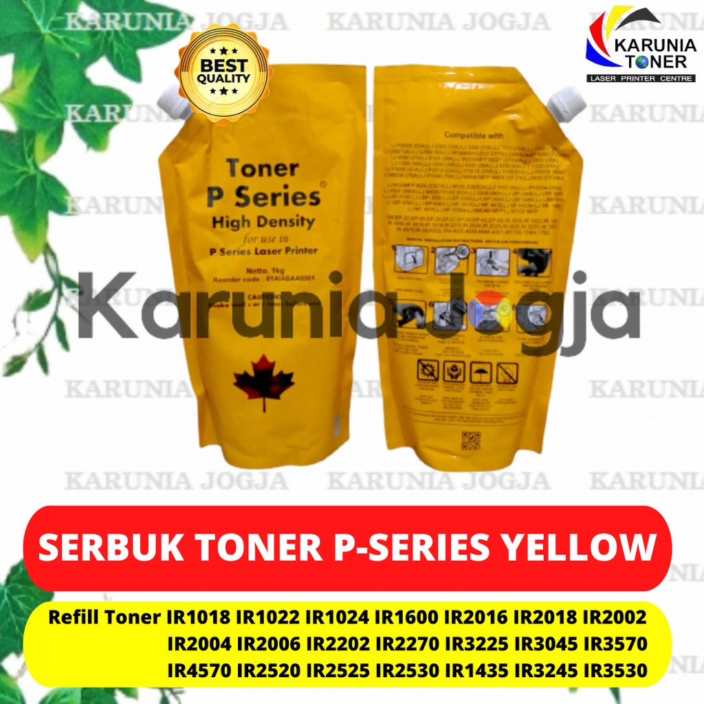 IR-4570 IR-3570 IR-3045 P-Series Bag Photocoopy Toner Powder. สีเหลืองคุณภาพสูง