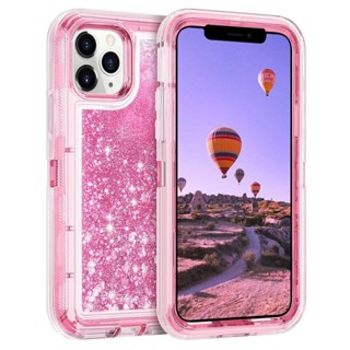 เคสโทรศัพท์มือถือ PC TPU นิ่ม แบบใส กันกระแทก ลายกลิตเตอร์วิบวับ สําหรับ iPhone 15 Pro Max 14 Pro Max 13 Pro Max 12 Pro Max 11 Pro Max