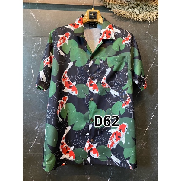 เสื้อเชิ้ตฮาวาย ผ้าไหมอิตาลีไม่ยับไม่ร้อนไม่ต้องรีด แฟชั่นชาย แฟชั่นเกาหลี ร้านเสื้อผ้าผู้ชาย
