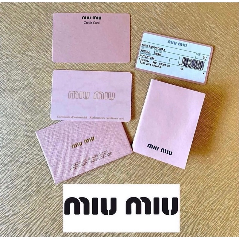 การ์ดกระเป๋าmiumiuแท้