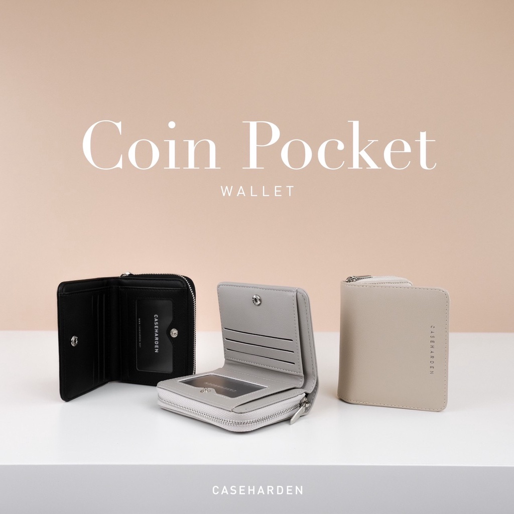 (ใช้โค้ด:10DD30027ลด49.-) Basic Wallet With Coin Pocket กระเป๋าสตางค์ใบสั้น [ซิปขยาย]