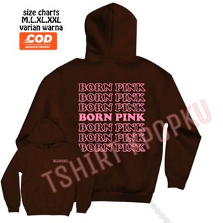 เสื้อกันหนาว มีฮู้ด สไตล์เกาหลี BP BORN PINK รุ่น 7