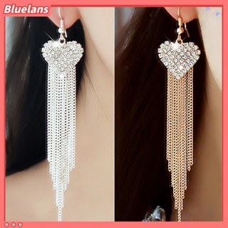 ต่างหูผู้หญิง ต่างหูห้อยระย้ายาวความรักTassels Rhinestone