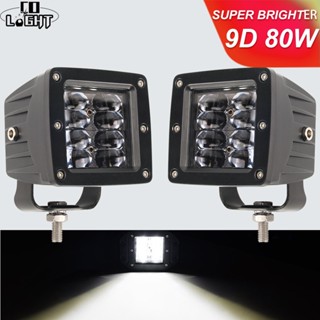 CO LIGHT 9D 3 inch 80W LED Work Light High Power Strobe DRL Floodlight for 4x4 Offroad ATV UTV Truck Tractors Motorcycle