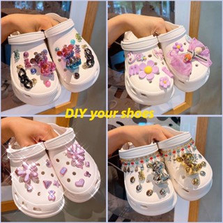 【✨Ooyoudo】Crocs jibbitz สติกเกอร์หัวเข็มขัด สําหรับตกแต่ง crocs diy【แตะผู้หญิง jibbitz อุปกรณ์เสริม】