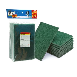 Poly-Brite Ultra โพลี-ไบรท์อัลตร้า แผ่นใยขัด ขนาด 13x20 ซม. (6 ชิ้น)