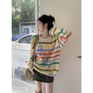 BS3235  เสื้อกันหนาวไหมพรม แขนยาว ผ้านิ่มฟู งานตามหา พร้อมส่ง  ขนาด:: ฟรีไซส์