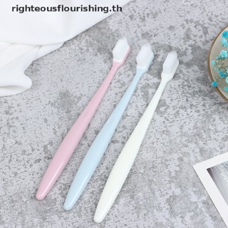 Righteousflourishs.th แปรงสีฟันนาโน แบบพกพา สําหรับผู้ใหญ่ 3 ชิ้น ต่อชุด