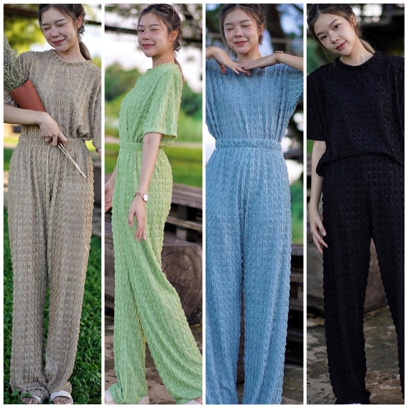bibianna set (490.-) คอลใหม่ไม่ต้องรีดนะคะ
