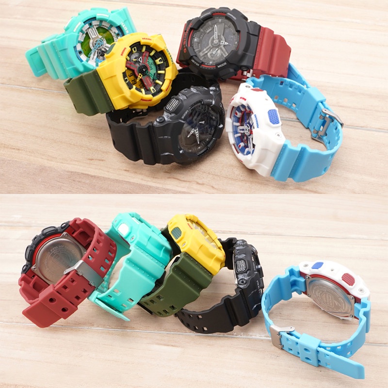 สายนาฬิกาข้อมือซิลิโคนเรซิ่น 16 มม. อุปกรณ์เสริม สําหรับ Casio G-SHOCK GA-100 110 140 200 400 700 GD-100 G-8900 GW-8900