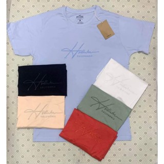 เสื้อยืดผ้าฝ้ายพิมพ์ลายขายดี ♚Hollister Cali Signature Design | Premium Quality