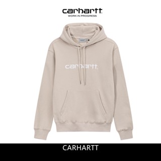 เสื้อกันหนาว มีฮู้ด พิมพ์ลายตัวอักษร Carhartt ทรงหลวม สไตล์สตรีท สําหรับผู้ชาย และผู้หญิง