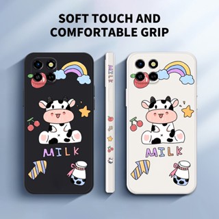 เคสโทรศัพท์มือถือ ซิลิโคนนุ่ม TPU ลายการ์ตูนวัวน่ารัก มีลายด้านข้าง สําหรับ Infinix Smart 6 HD X6511E X6511 X6512