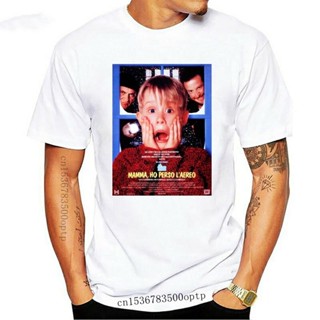 ขายดี!ขายดี เสื้อยืดลําลอง แขนสั้น พิมพ์ลายโปสเตอร์ภาพยนตร์ Home Alone Cool 90s สไตล์วินเทจ คลาสสิก สําหรับผู้ชาย s-3 N