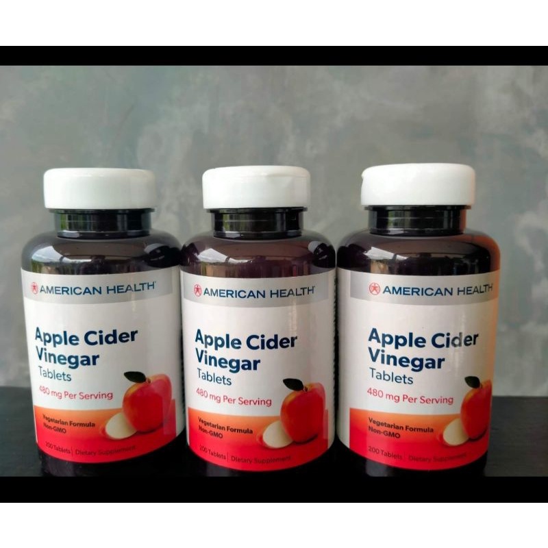 🙀ล้างสต๊อก แท้100%🇺🇲American Health Apple Cider Vinegar Tablet แบบเม็ด 200 tablets แอปเปิ้ลไซเดอร์