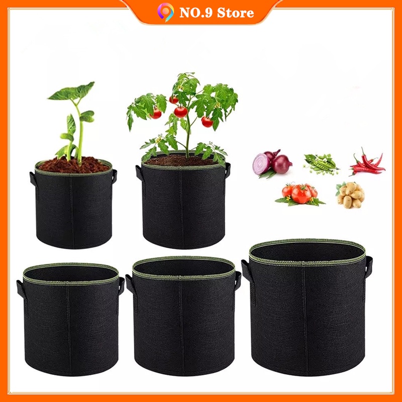 กระถางผ้า Grow bags กระถางผ้าปลูกต้นไม้ ถุงผ้าปลูกต้นไม้ ถุงปลูกต้นไม้ โตไว ระบายน้ำและอากาศได้ดี