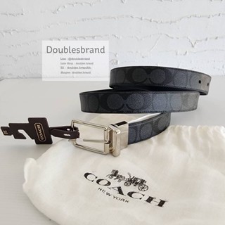 COACH C LEATHER BELT BLACK