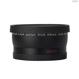 HD 52MM 0.45x Wide Angle Lens with Macro Lens Replacement for    Pentax 52MM DSLR Camera