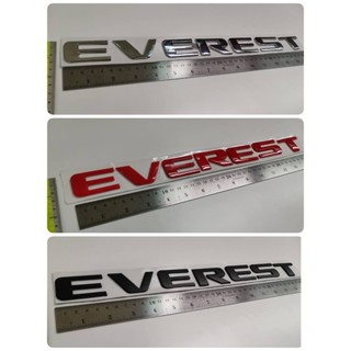 พลาสติกชุบโครเมี่ยม คำว่า EVEREST ติดรถ FORD EVEREST ทำจาก พลาสติก ABS อย่างดี ติดรถ แต่งรถ ฟอร์ด เอเวอเรสต์ สีแดง สีดำ