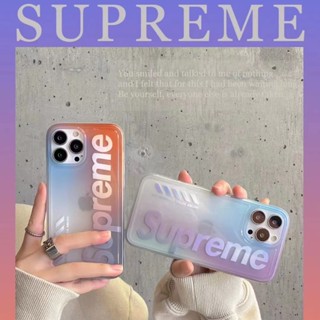 ใหม่ เคสโทรศัพท์มือถือ แบบใส ลาย Supreme แวววาว สําหรับ iPhone 14 promax 13 11 12 promax