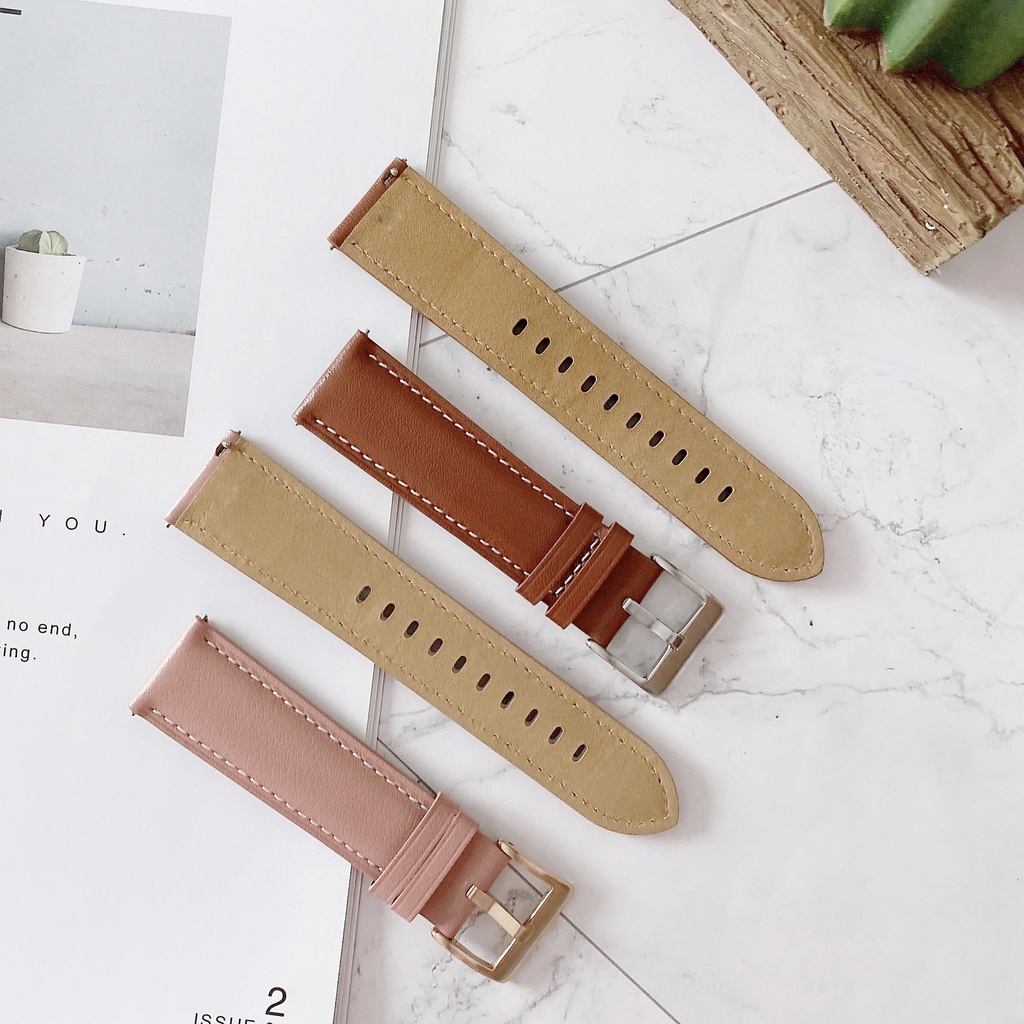 20 มม.22 มม.สายหนังสําหรับ Huami Amazfit GTR Mini GTR3 GTR4 Pro 42 มม.47 มม.Bip5 GTR2E GTR 2 3 4 คุณภาพสูงแฟชั่น Slim นาฬิกา Elegant band