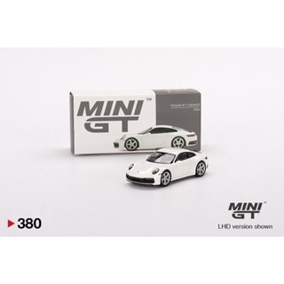 MINI GT Porsche 911 (992) Carrera S White No.380 (RHD) รถเหล็ก รถของเล่น