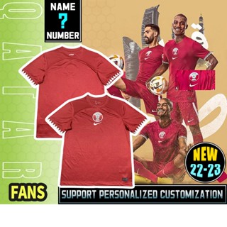 เสื้อกีฬาแขนสั้น ลายทีมชาติฟุตบอล Qatar 22-23 Stadium ชุดเหย้า S-2XL