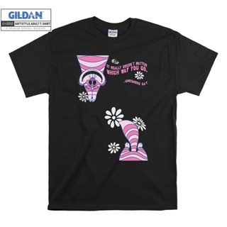 [COD]Gildan เสื้อยืด โอเวอร์ไซซ์ พิมพ์ลาย Disney Cheshire Alice In Wonderland สําหรับเด็ก Unisex 6654S-5XL