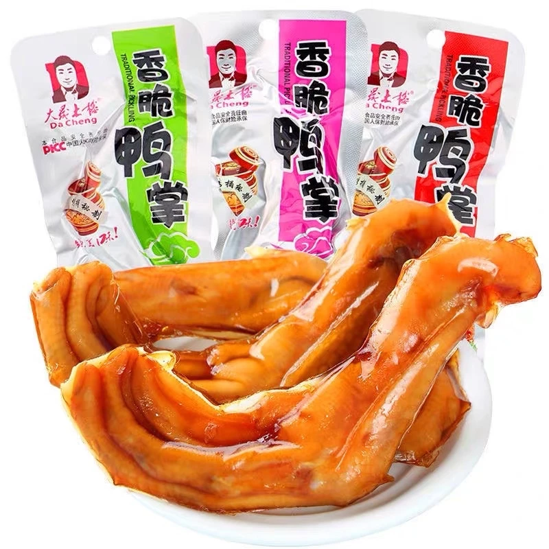ขาเป็ดสไตล์จีน ตีนเป็ด พร้อมทาน มี2รส (大晟土楼泡鸭掌、鸭爪)พร้อมส่ง ขาเป็ด พริกดอง รสดั้งเดิม เผ็ด อร่อย กินแล้วจะติดใจ