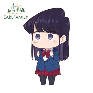 Earlfamily สติกเกอร์ กันน้ํา กันแดด ลายการ์ตูนอนิเมะ Komi 13 ซม. X 7.8 ซม. สําหรับติดตกแต่งตู้เย็น เครื่องปรับอากาศ ประตูรถยนต์