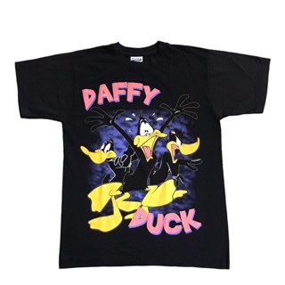 เสื้อยืดการ์ตูนวินเทจ DAFFY DUCK 90’ ผ้า100 ฟอกเก่า สวยนุ่มใส่สบาย SIZE’ L /XL โปรดระบุไซร์ในแชทน่ะค่ะ