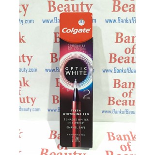 🔥โละ🔥Colgate Optic White O2 Teeth Whitening Pen 2.5 ml ปากกาฟอกฟันขาว คอลเกต อ๊อพติค ไวท์ โอทู ทีธ ไวท์เทนนิ่ง เพ็น