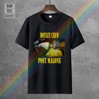 เสื้อยืดสวยๆ โพสต์มาโลนทีเสื้อเชิ้ต Motley Crew Tee เสื้อพังก์ฮิปปี้เสื้อยืดโกธเรโทรเสื้อยืดโกธิคอีโม่เสื้อยืด