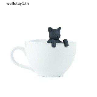 [wellstay1] ที่กรองชา กาแฟ แบบซิลิโคน รูปแมว ใช้ซ้ําได้ [TH]