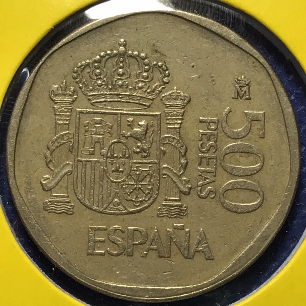 No.60830 ปี1989 สเปน 500 PESETAS เหรียญสะสม เหรียญต่างประเทศ เหรียญเก่า หายาก ราคาถูก
