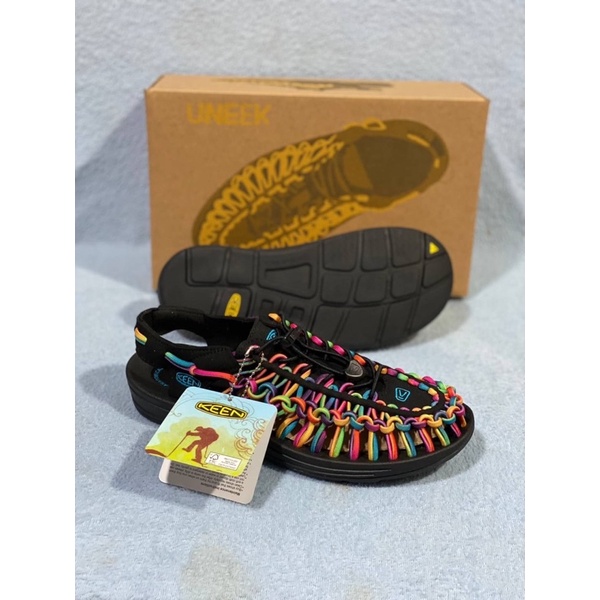 【Logo with KEEN】(งานเทียบแท้) รองเท้ารัดส้น ชาย หญิง (มีกล่อง)เชือกถักสาน รองเท้าเดินป่า